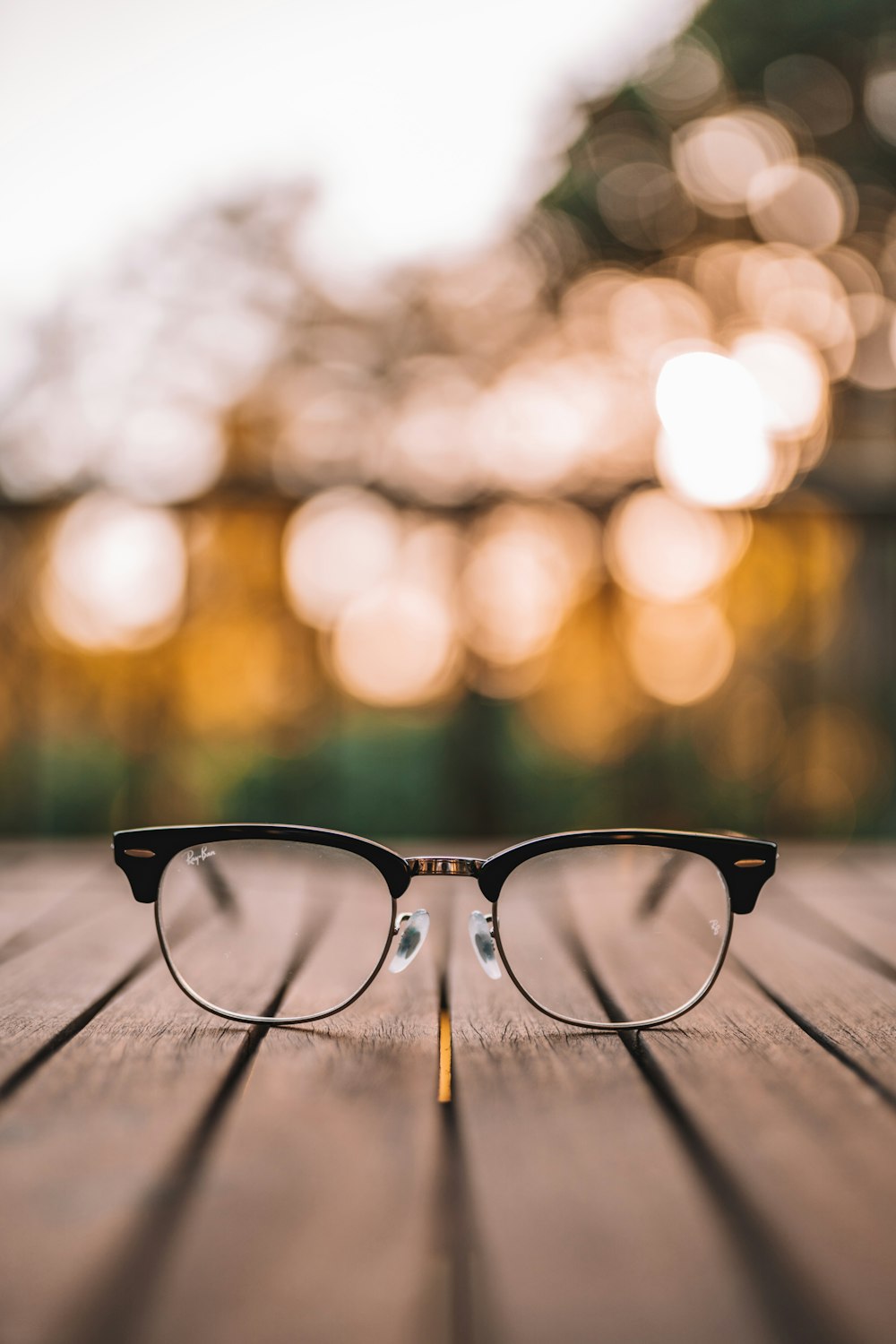 prescription eyeglasses resting on a table in Chestertown, MD